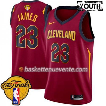 Maillot Basket Cleveland Cavaliers LeBron James 23 2018 NBA Finals Nike Rouge Swingman - Enfant